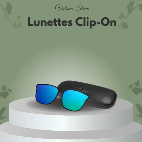 Lunettes clip-on polarisées bleues, verres photochromiques, idéale pour la pêche