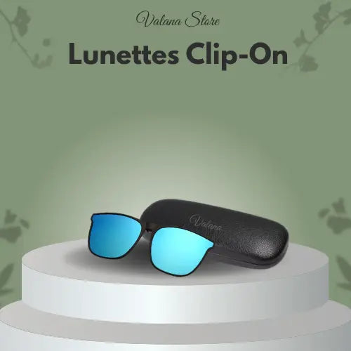 Lunettes clip-on polarisées bleues, verres photochromiques, protection solaire et confort de conduite