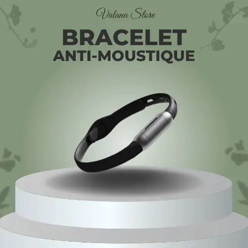 Bracelet anti-moustique noir, protection efficace contre les piqûres, solution naturelle pour adultes et enfants