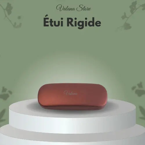 Étui rigide lunettes rouge, étui nacré, protection anti uv