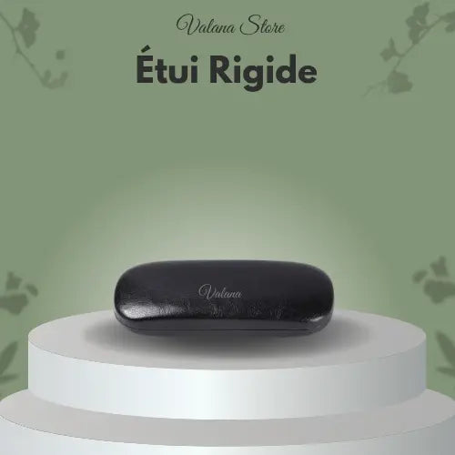 Étui rigide lunettes noir, boîte de protection cuir, sécurité et style pour lunettes de soleil ou de vue