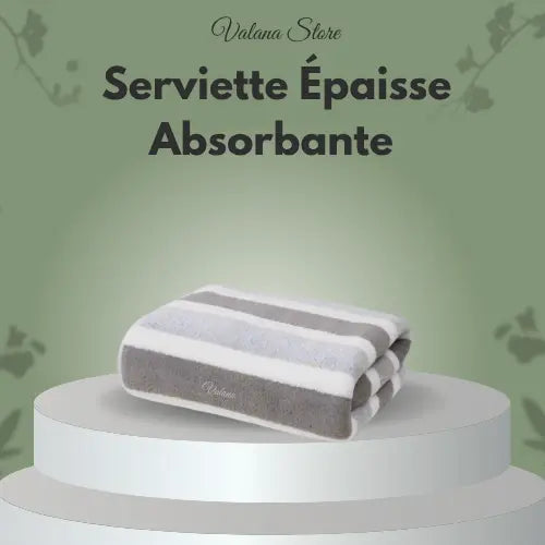 Serviette douce épaisse grise, serviette épaisse, séchage rapide et douceur inégalée