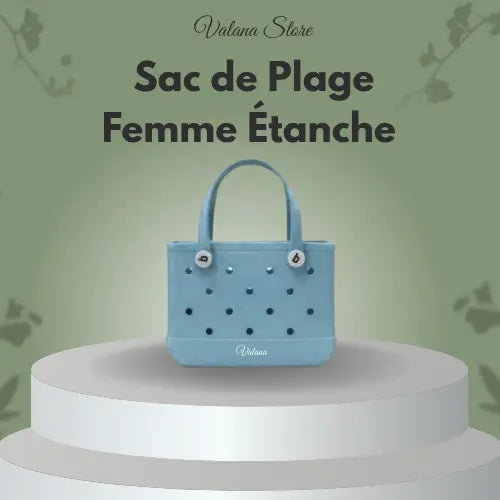 Sac de plage femme étanche vert, cabas imperméable moderne, idéal pour transporter toutes vos affaires