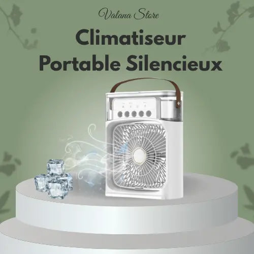 Climatiseur portable silencieux, mini appareil compact pour rafraîchir l’été