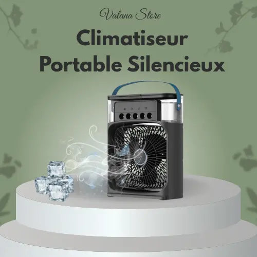 Mini climatiseur portable, silencieux et efficace, idéal pour la maison ou le bureau