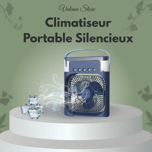 Mini climatiseur silencieux portable, idéal pour chambres, bureaux ou camping