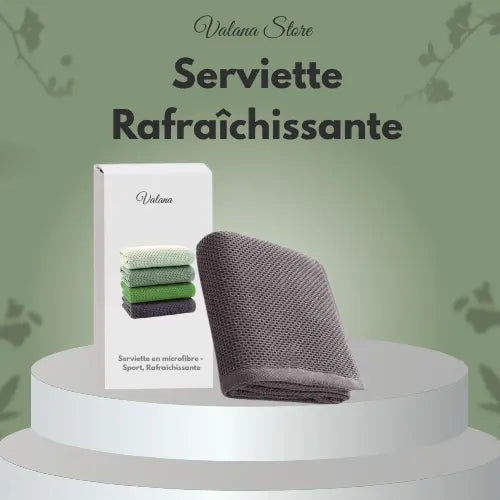 Serviette rafraîchissante, microfibre fraîcheur instantanée, accessoire sport et été