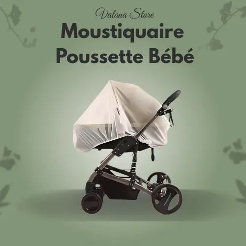 Moustiquaire poussette bébé, barrière anti-moustique naturelle, protection optimale lors des balades estivales