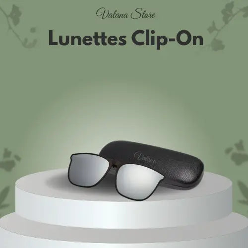 Lunettes clip-on polarisées grise, design minimaliste, idéale pour les cyclistes